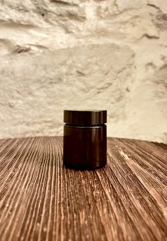 Pruun klaaspurk kaanega, 30ml